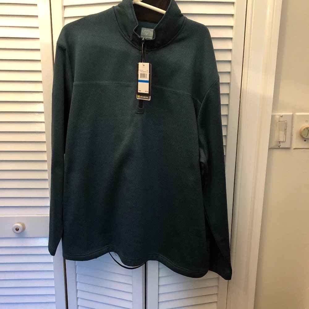 Callaway men dark green 1/4 Golf Weather Series XL